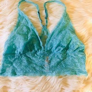 Victoria’s Secret turquoise lacy bralette